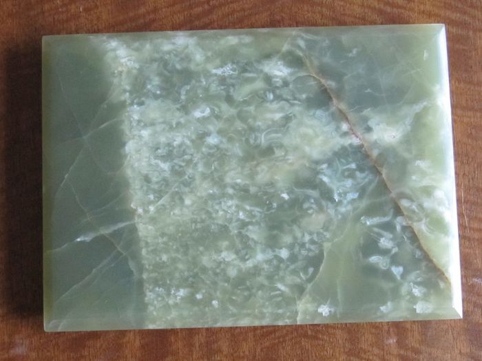 Unique Rare Brazilian Dark Green Onyx Plinth / Base