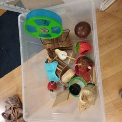 hamster bin cage with accessories