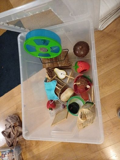 hamster bin cage with accessories