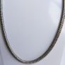 Vintage heavy Sterling Silver 925  Snake square Chain, length 18" - 20,6g Image 6