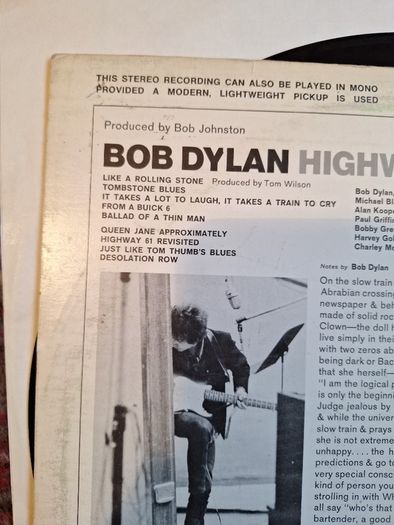 Vinyl Bob Dylan  Highway 61 revisited