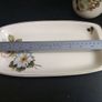 Lovely Small Sandwich Plate and Matching Milk Jug in a Pretty Floral Pattern, by Faianta Sighisoara Porcelain, Romania. Image 6