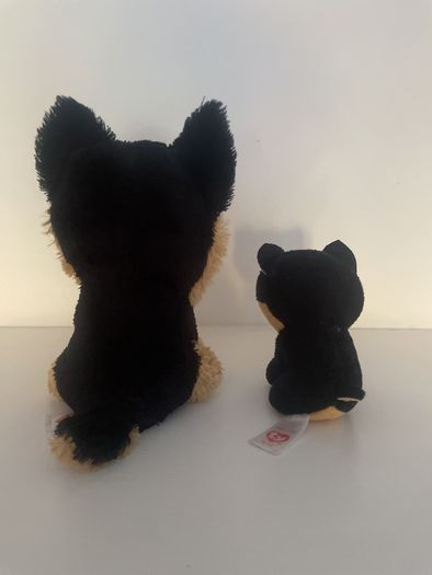 Two German Shepherd TY Plushies (Small & Regular)