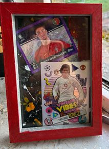 Framed Cristiano Ronaldo Cards Display Custom HandPainted Frame