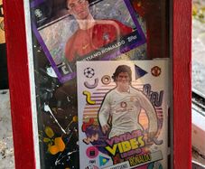 Framed Cristiano Ronaldo Cards Display Custom HandPainted Frame