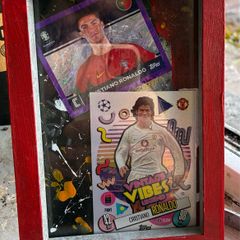 Framed Cristiano Ronaldo Cards Display Custom HandPainted Frame