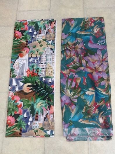 2 Lengths of Cotton Printed Material