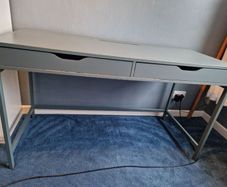 Ikea Alex Desk, Teal/green, two drawer