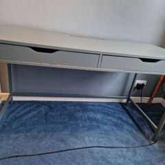 Ikea Alex Desk, Teal/green, two drawer