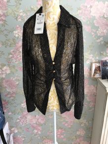 Zara sheer blouse , new. Size M