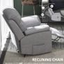 Power Lift Recliner Chair, Electric Lift Chair for Elderly, Overstuffed Linen Fabric Riser and Reclining Armchair with Remote Control, Side Pockets, for Living Room, Grey Image 5