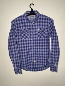Superdry Mens Long Sleeve Shirt Size Medium Blue Check