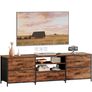 TV Stand Cabinet, TV Unit with 5 Drawers, 140 cm, Brown TV Console Table with Storage Organizers, Entertainment Center with Open Shelf for Living Room, Bedroom Image 8