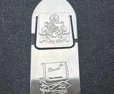 Vintage Bermuda Sterling Silver Bookmark Clip Coat of Arms Map Hallmarked 20g