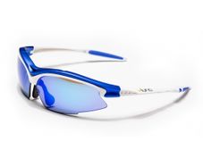 Luna Sky Running Cycling Sunglasses with Hard Protective Case Blue Revo Lenses