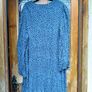 Ladies New look Curves Blue animal print dress, long sleeve with elasticated cuff.New with tags. Image 2