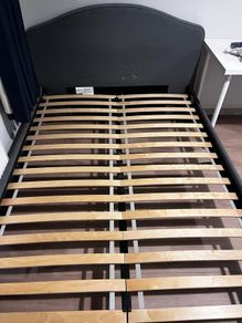 IKEA double bed, mattress and two under bed storage drawers