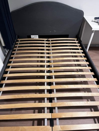 IKEA double bed, mattress and two under bed storage drawers