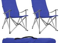 main image for ad Foldable Camping Chairs 2 pcs Blue