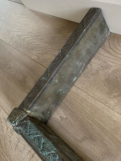 Fire Fender Brass Antique Weighted Fire Surround
