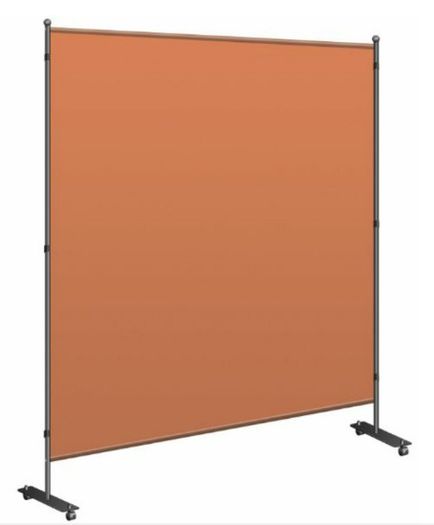 Office Partition Room Divider Wall 71" x 72" Privacy Office Divider Brown