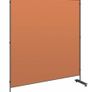 Office Partition Room Divider Wall 71" x 72" Privacy Office Divider Brown Image 2