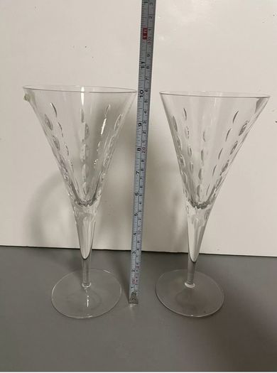 Teardrop hand cut crystal similar to Waterford