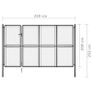 Garden Gate Steel 200x350 cm Anthracite Image 5