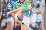 Ireland v Italy 2002 Six Nations rugby programme with ticket stub