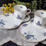 Vintage Royal Grafton "Violets"  Teacups and Tennis Plates TV set Image 3