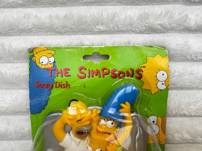 Vintage 1996 The Simpsons Soap Dish Homer, Marge & Bart DAmaged Box Please see photos