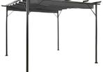 Pergola with Retractable Roof Anthracite 3x3 m Steel