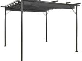 Pergola with Retractable Roof Anthracite 3x3 m Steel