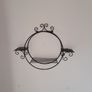 Vintage Oriental Motif Round Metal Shelf Unit Image 2