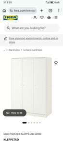 Three Door Kleppstad Wardrobe (still in box)