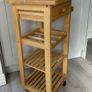 Long slim wooden trolley Image 2