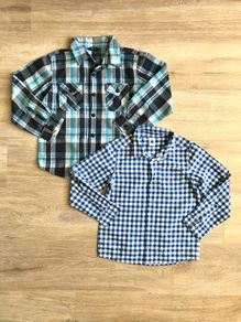 2 boys checkered shirts 6/7y