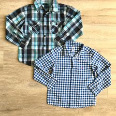 2 boys checkered shirts 6/7y