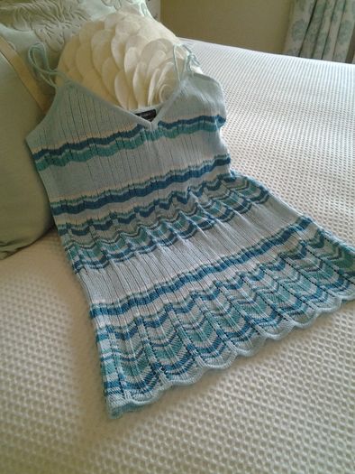 Strappy Top - Blue Stripes - Size 14