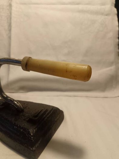 19th Century "Sad" Cast Iron and Cradle