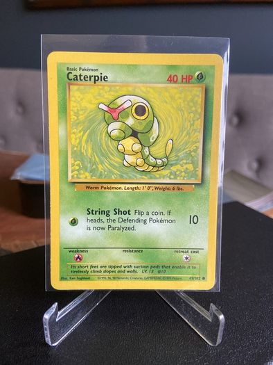 Pokemon Base set Caterpie 45/102 Near Mint Condition