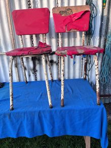 2 1960s vintage metal chairs