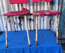 2 1960s vintage metal chairs