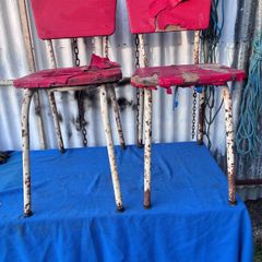 2 1960s vintage metal chairs