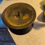 6 different itmes- 1- candle holder 12.00 euro. 2- candle holder round one 10.00 euro. 3- round ashtray12 cm. Dia. 12.00 euro. 4- small  round ashtray9.5 cm. Dia. 9.00 euro. 5-  2 small square ashtray 8 cm. Dia. 9.00 euro each. Image 2