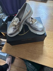 (marco tozzi) gold shoes
