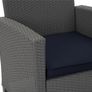 Cosco Malmo 4PC Patio Set - Grey w/ Navy Cushions - 88529GBLEUK Image 8