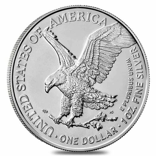 2022 USA 1 Dollar 1 oz Silver Bullion Coin American Eagle BU. (In Capsule)