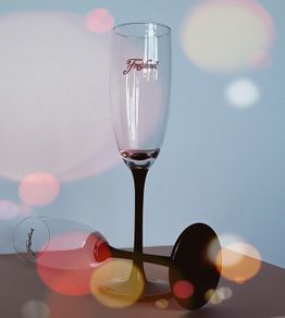 Vintage Pair of 1990's "Freixenet" Champagne Flutes