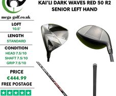Cobra OPTM MAX-K Driver / 10.5 Degree / Kai'li Dark Waves Red 50 R2 Senior / Left Hand